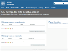 Tablet Screenshot of compras.fiepr.org.br